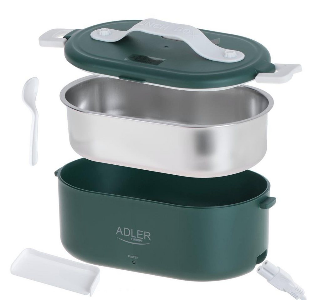 Adler Elektrische Lunchbox AD 4505, Elektrische Brotdose, Speisewärmer, Warmhaltebehälter, Edelstahl, grün – Bild 5 von 5