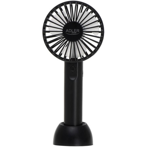 Adler Mini USB-Ventilator AD 7338, Hand Ventilator, Handventilator, tragbar, Akku, schwarz