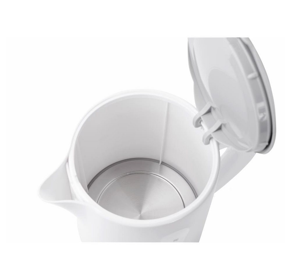 Adler Wasserkocher 1244, Wasserkessel, 2,5L, Wasserstandsanzeige, 360 Grad Sockel, weiß/grau – Bild 3 von 4