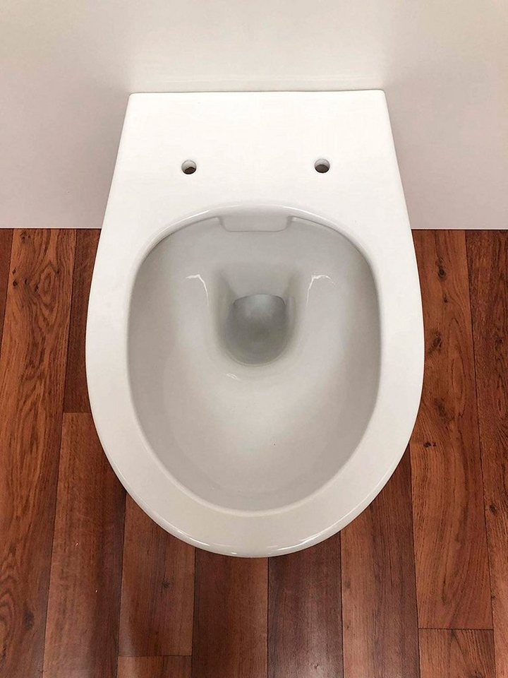 ADOB Tiefspül-WC, wandhängend, spülrandlos, inkl. Schallschutzmatte – Bild 2 von 5