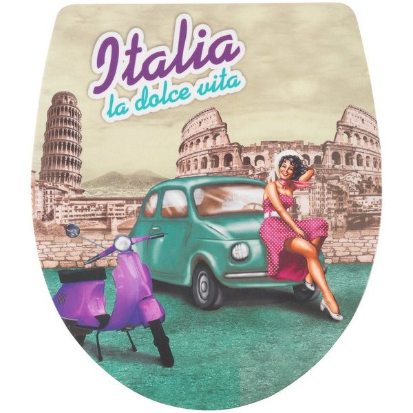 ADOB WC-Sitz Italia la dolce vita, Absenkautomatik, zur Reinigung auf Knopfdruck abnehmbar