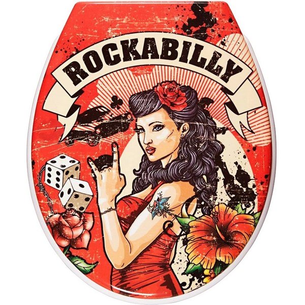ADOB WC-Sitz Rockabilly, Absenkautomatik, zur Reinigung abnehmbar