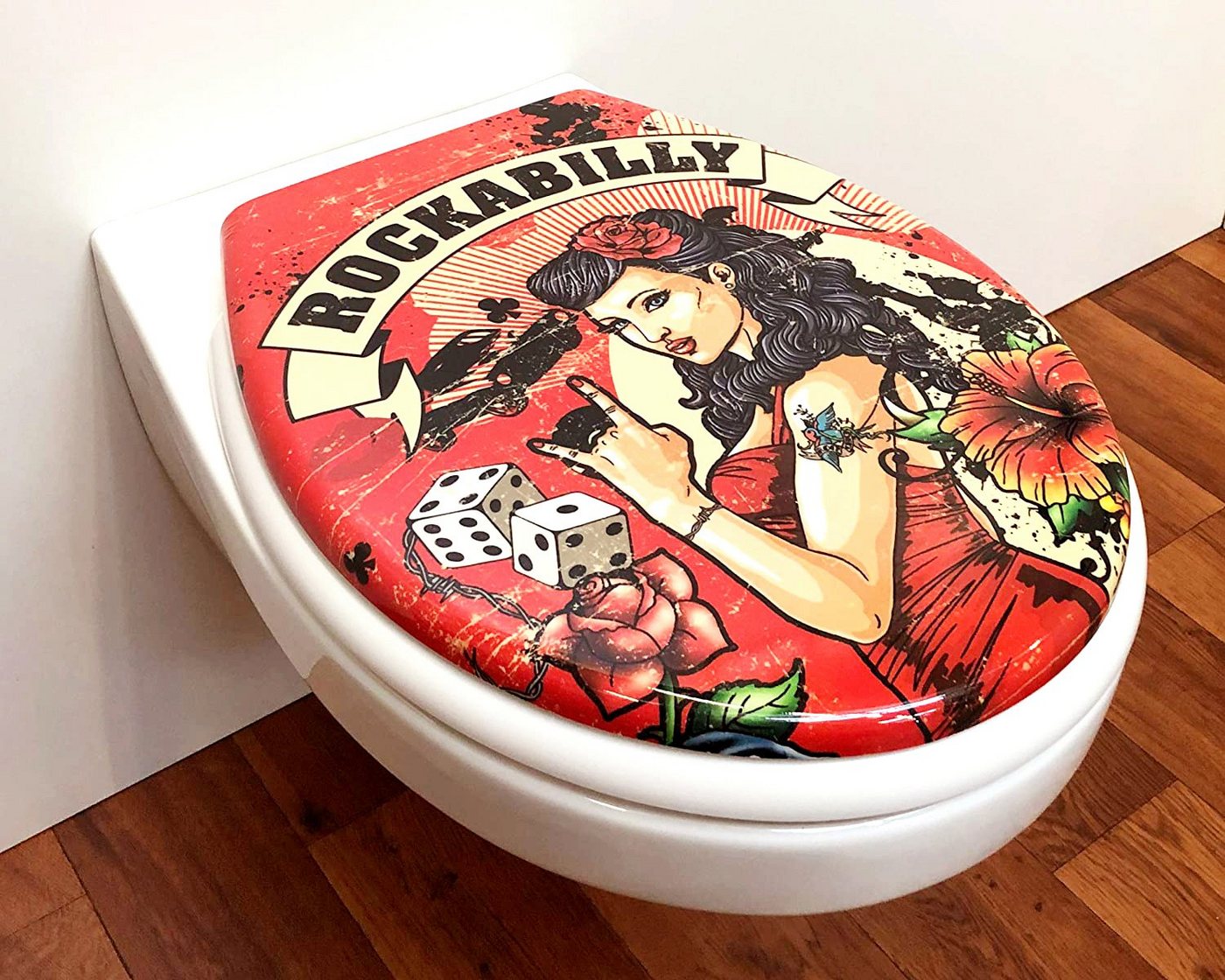 ADOB WC-Sitz Rockabilly, Absenkautomatik, zur Reinigung abnehmbar – Bild 2 von 5