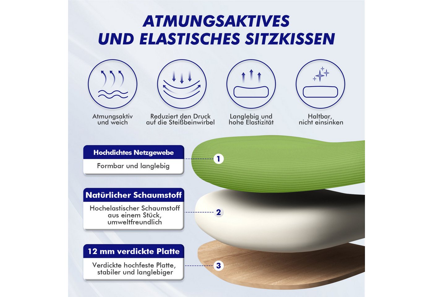 Adormii Bürostuhl bürostuhl ergonomisch,schreibtischstuhl mit verstellbarer Lendenstütze (Ergonomischer bürostuhl mit verstellbaren Armlehnen, büro stuhl bis zu – Bild 4 von 5