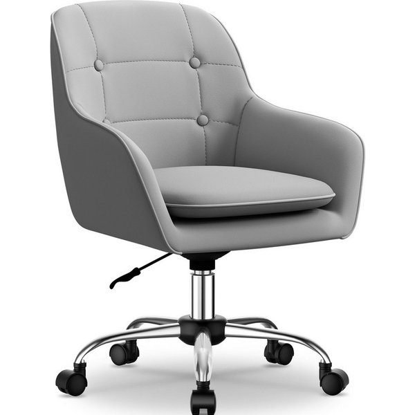 Adormii Bürostuhl Schminkstuhl,Homeoffice Stuhl mit Armlehnen,Drehstuhl mit Rrollen (Schreibtischstuhl,Boucle-Gewebe,höhenverstellbar,für Schminktisch,Arbeitszi