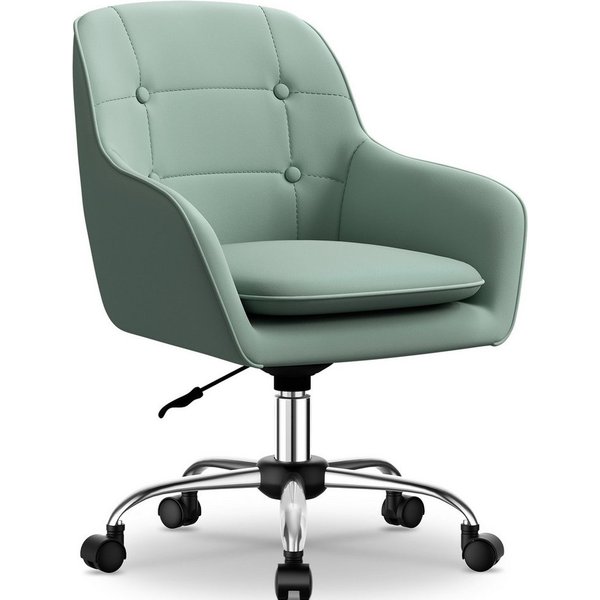 Adormii Bürostuhl Schminkstuhl,Homeoffice Stuhl mit Armlehnen,Drehstuhl mit Rrollen (Schreibtischstuhl,Boucle-Gewebe,höhenverstellbar,für Schminktisch,Arbeitszi