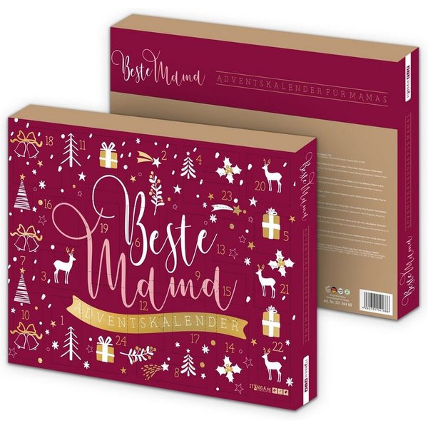 itenga Adventskalender itenga Adventskalender Beste Mama rot gold
