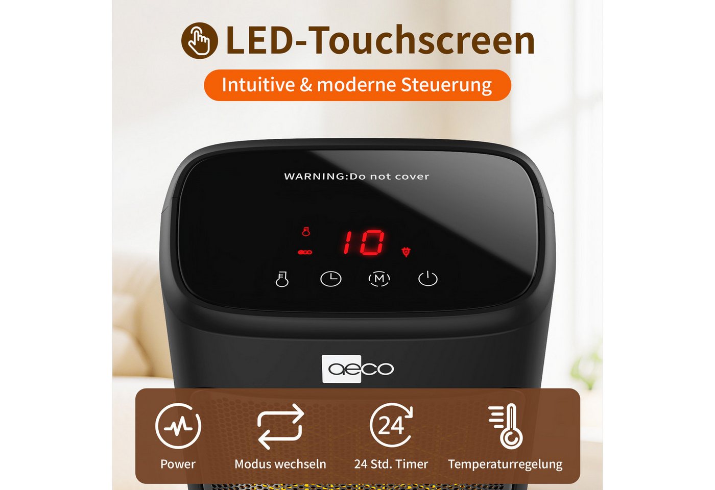 AECO Heizlüfter EcoHeat Core, 2000 W – Bild 2 von 5