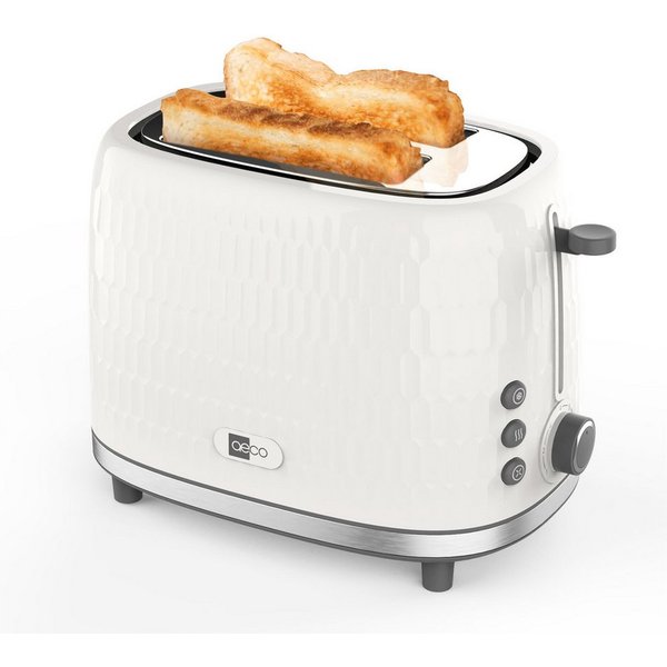 AECO Toaster toastlab ONE Toaster, Zwei extra große Toastschlitze, für 2 Scheiben, 950 W, Edelstahl