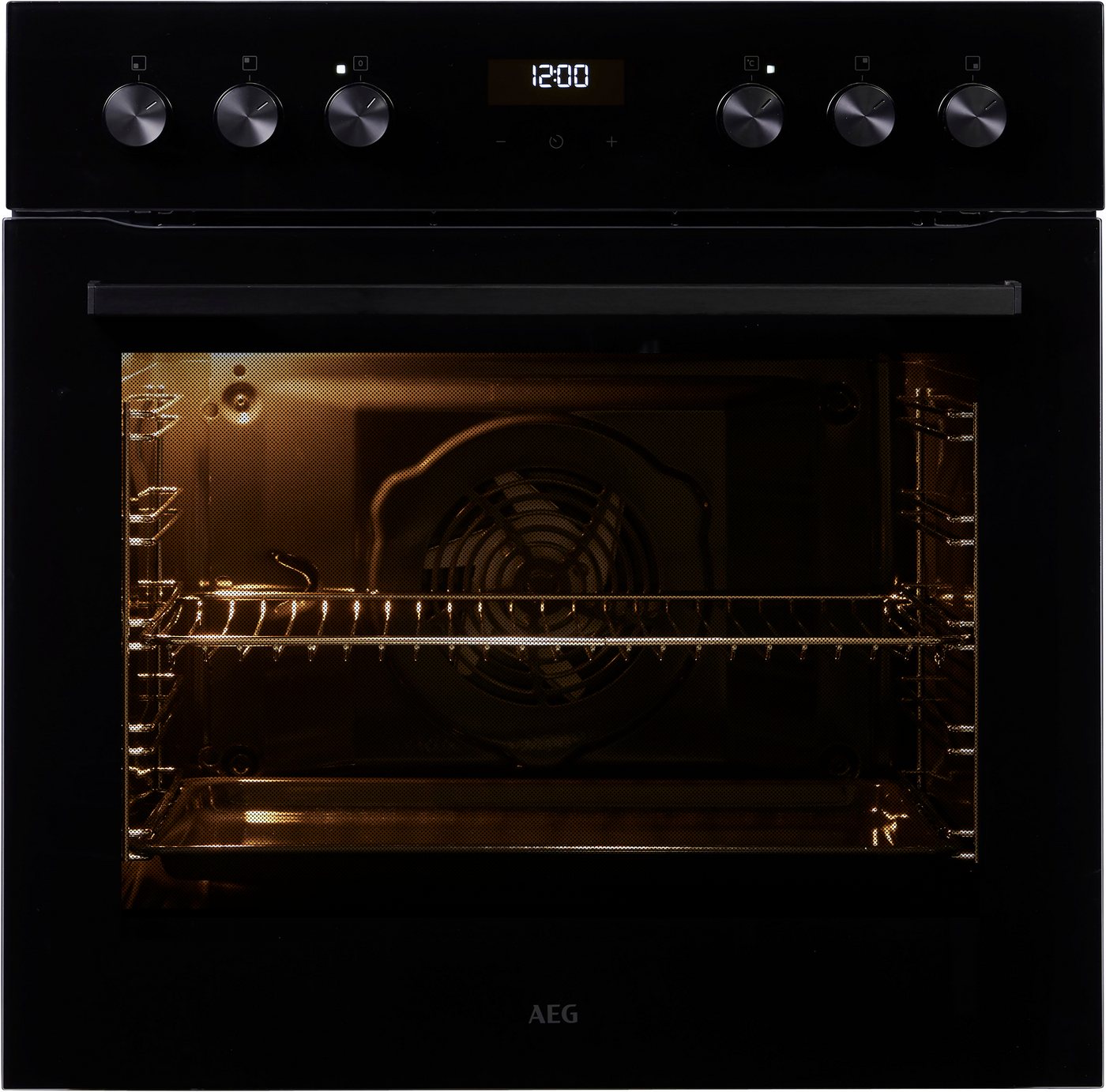AEG Elektro-Herd-Set Serie 5000 HH25HSB, Aqua Clean, Heißluft: Gleichmäßiges Garen auf 3 Ebenen: ideal für Mehrblech‑Backen – Bild 4 von 5
