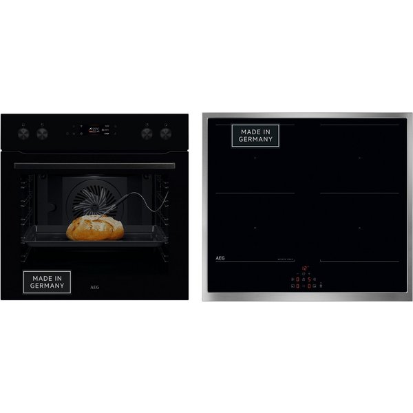 AEG Elektro-Herd-Set Serie 7000 OO70HSPID, Pyrolyse-Selbstreinigung, Kochassistent – Gerichte intuitiv per Tipp wählen, Made in Germany