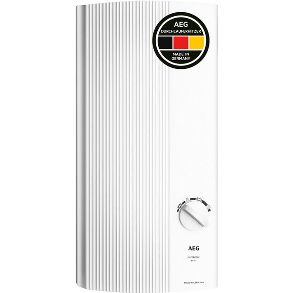 AEG Haustechnik Komfort-Durchlauferhitzer DDLE Basis 18/21/24 kW, stufenlose Temperaturwahl, elektronisch, min. 30 °C, max. 60 °C, Temperatureinstellung mit Anw
