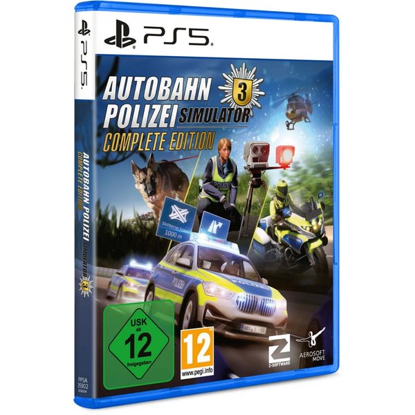 Autobahn Polizei Simulator 3 - Complete Edition PS5, Polizei Simulation mit Streifenwagen, Motorrad & Offroad-SUV
