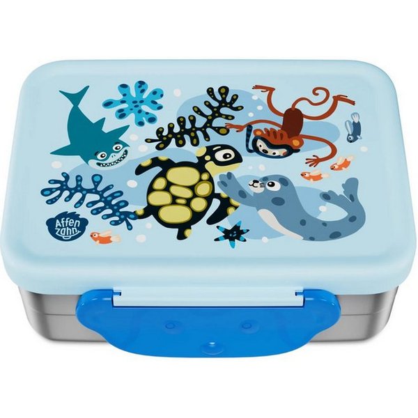 Affenzahn Lunchbox Edelstahl Brotdose, Edelstahl, (Edelstahl Brotdose, 2-tlg., 1x Brotdose, 1x Trennfach), spülmaschinengeeignet bis 45 Grad, Handwäsche empfohl