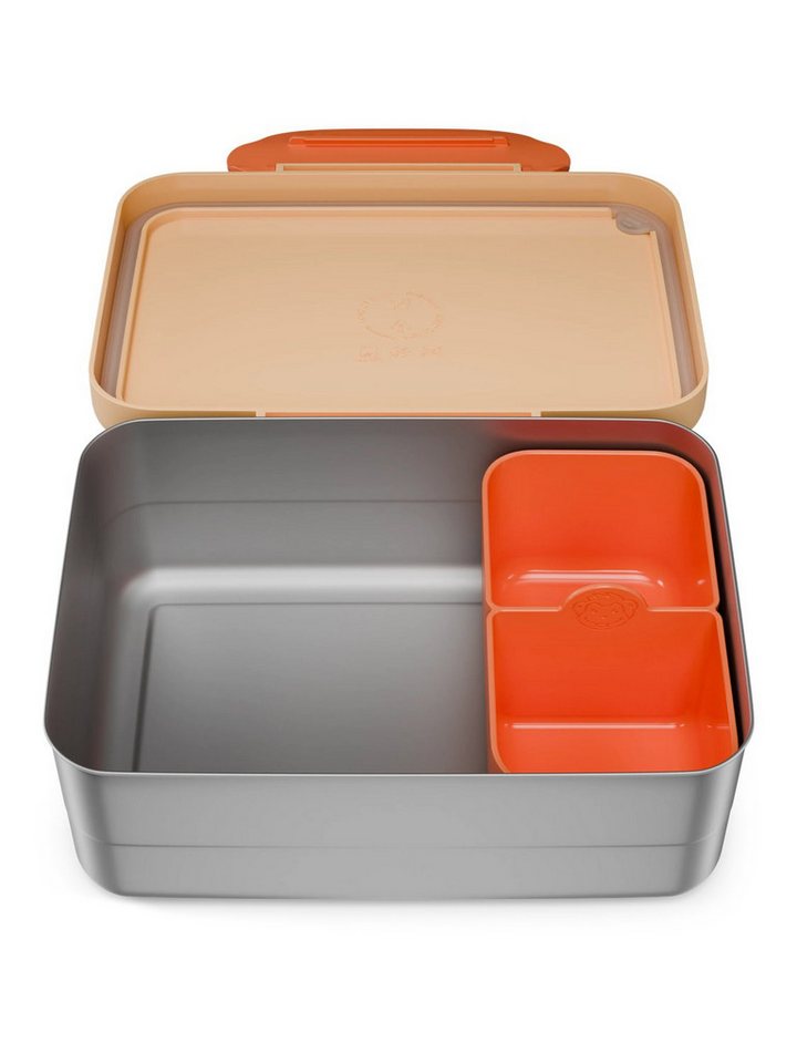 Affenzahn Lunchbox Edelstahl Brotdose, Edelstahl, (Edelstahl Brotdose, 2-tlg., 1x Brotdose, 1x Trennfach), spülmaschinengeeignet bis 45 Grad, Handwäsche empfohl – Bild 2 von 5