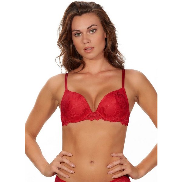 After Eden Push-up-BH ANNA mit Schale, mit Bügel, mit Spitze, bequem, feminin, push up