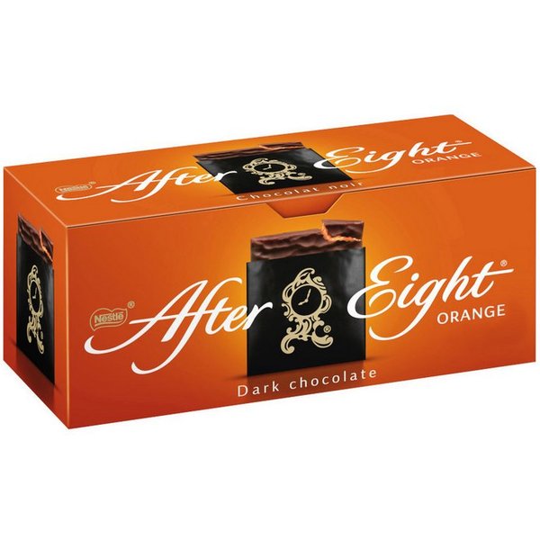 After Eight Schokolade, Nestle After Eight Orange Praline Zartbitterschokolade Packung 200g