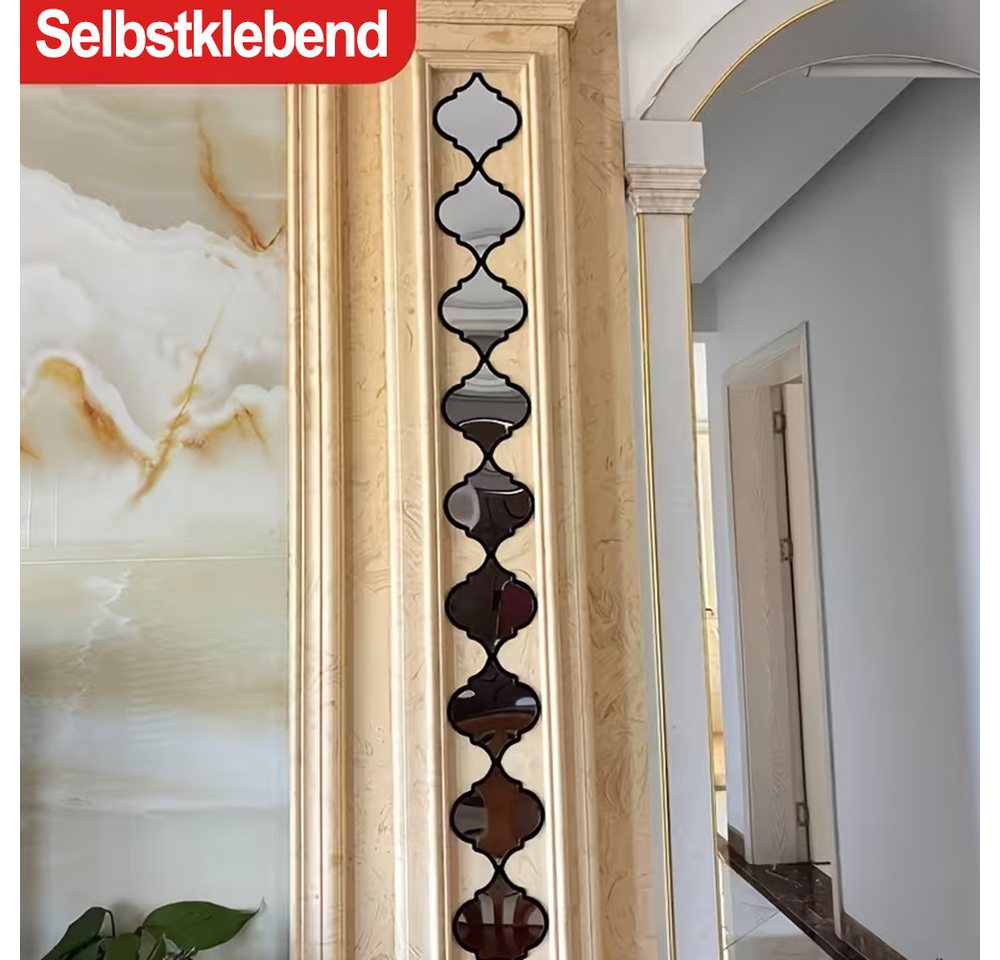 Agger 3D-Wandtattoo Spiegelaufkleber,Acrylspiegel-Set, Wandtattoo Selbstklebend Spiegel (10 St), Wand Dekoration horizontal und vertikal hängbar, Wohnzimmer – Bild 4 von 5