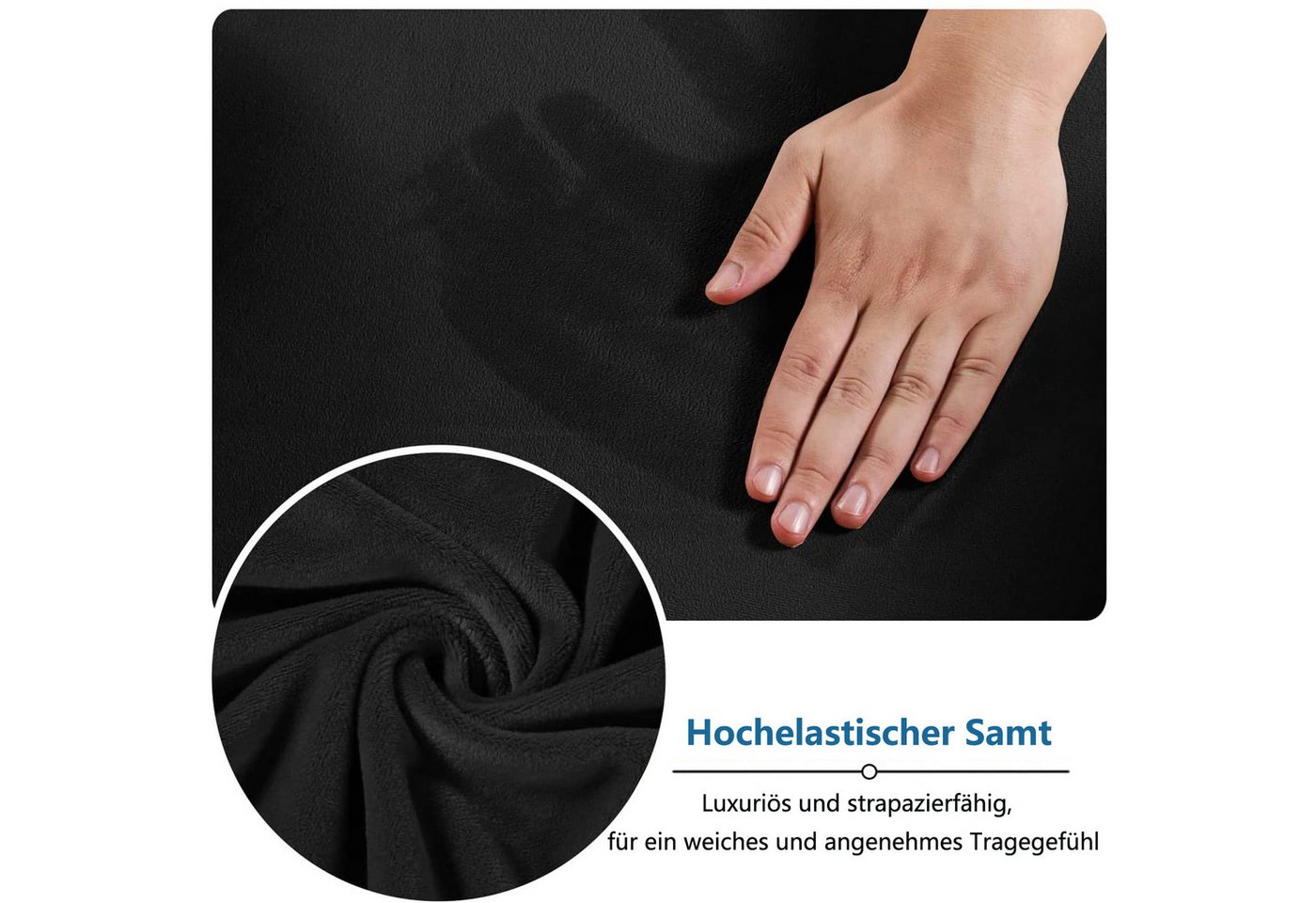 Agger Bürostuhlhusse Elastischer Bürostuhl-Bezug aus Samtplüsch – Ergonomischer, katzensicherer Schutz für Bürostühle – Bild 3 von 5