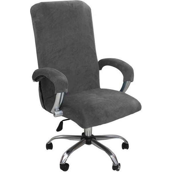 Agger Bürostuhlhusse Elastischer Bürostuhl-Bezug aus Samtplüsch – Ergonomischer, katzensicherer Schutz für Bürostühle