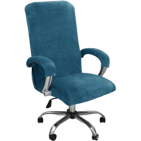 Agger Bürostuhlhusse Elastischer Bürostuhl-Bezug aus Samtplüsch – Ergonomischer, katzensicherer Schutz für Bürostühle