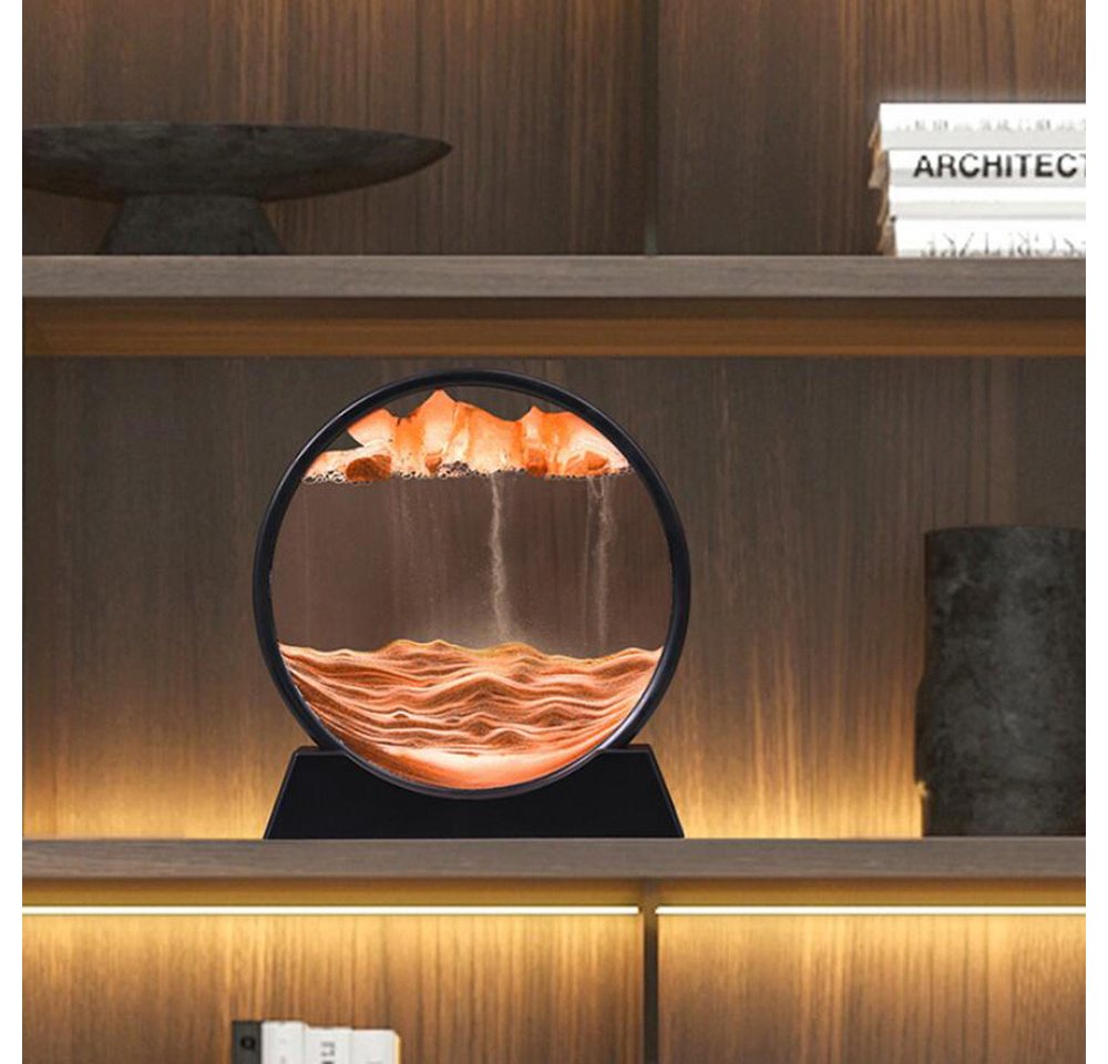 Agger Deko-Glas 3d Fließende Sandmalerei, Dynamisches Sandbild,Sandkunstbild, Heim- und Büro-Desktop-Dekorationen – Bild 2 von 5