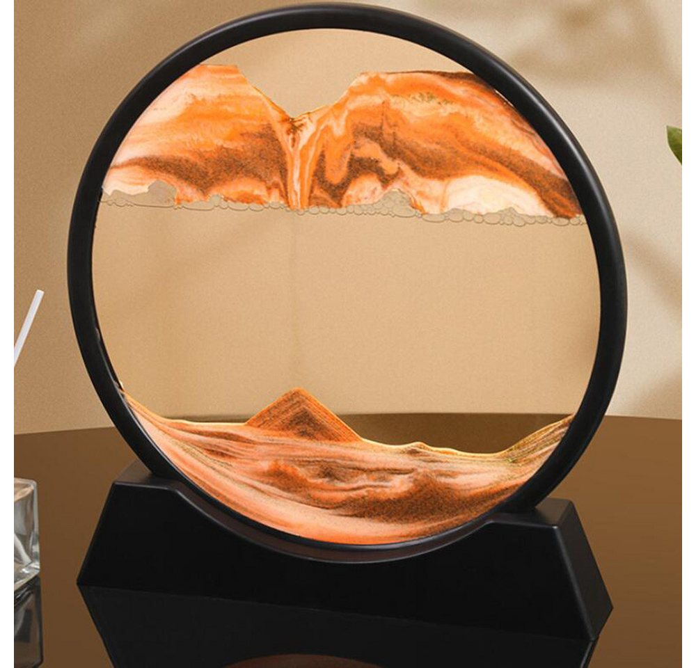 Agger Deko-Glas 3d Fließende Sandmalerei, Dynamisches Sandbild,Sandkunstbild, Heim- und Büro-Desktop-Dekorationen – Bild 5 von 5