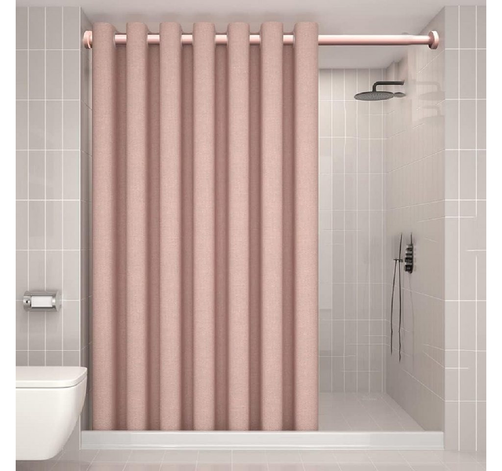 Agger Duschvorhang Leinenstruktur-Duschvorhang, schimmelresistenter und wasserdichter Breite 150 cm, verdickter Duschvorhang, ideal für Badewanne und Duschkabin – Bild 2 von 5