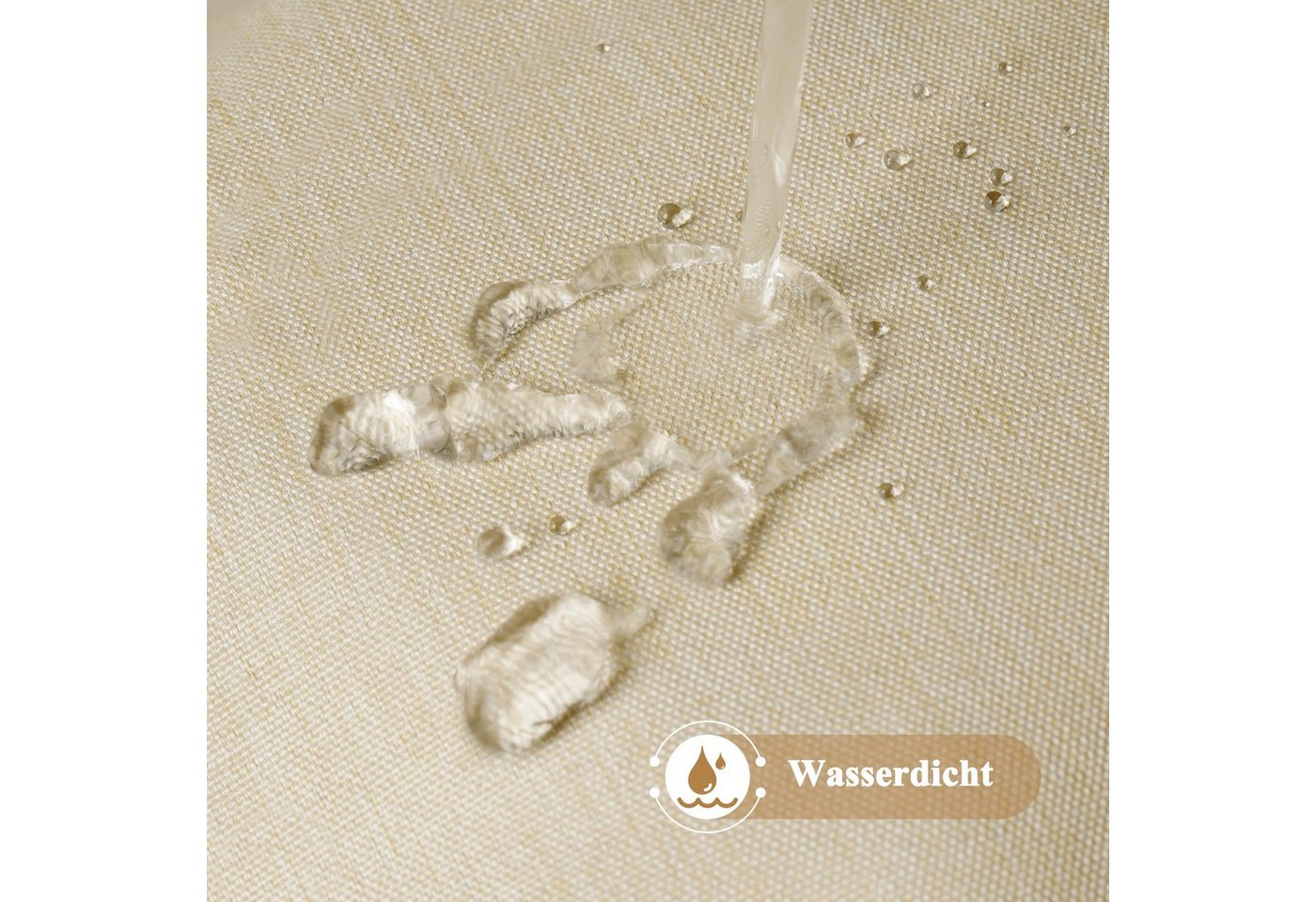 Agger Duschvorhang Leinenstruktur-Duschvorhang, schimmelresistenter und wasserdichter Breite 150 cm, verdickter Duschvorhang, ideal für Badewanne und Duschkabin – Bild 4 von 5