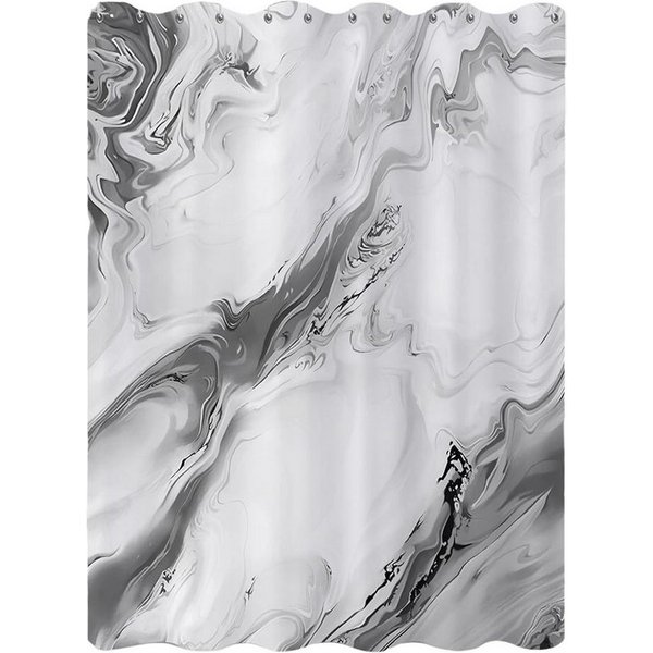 Agger Duschvorhang Modern – Abstrakt Marmor Aquarell Design, Wasserdicht & Waschbar Breite 180 cm (1-tlg), Badvorhang für Dusche & Badewanne