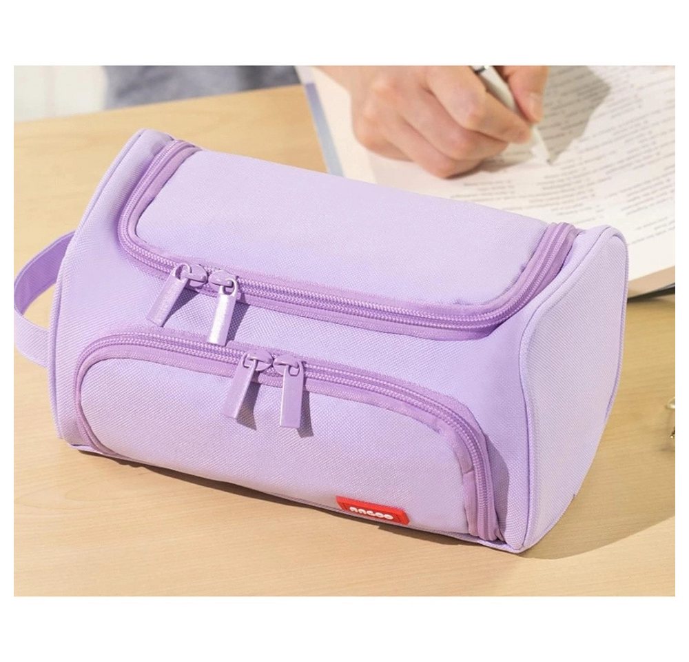 Agger Federmäppchen 3 Fächer Große Kapazität Mäppchen Federtasche Stiftetasche, Pencil Case Bleistifttasche für Schule & Büro – Bild 2 von 5