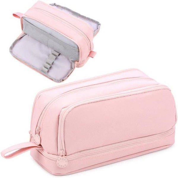 Agger Federmäppchen Federtaschen Mäppchen mit 3 Fächer Schulmäppchen, Große Kapazität Stiftetasche für Schule & Büro