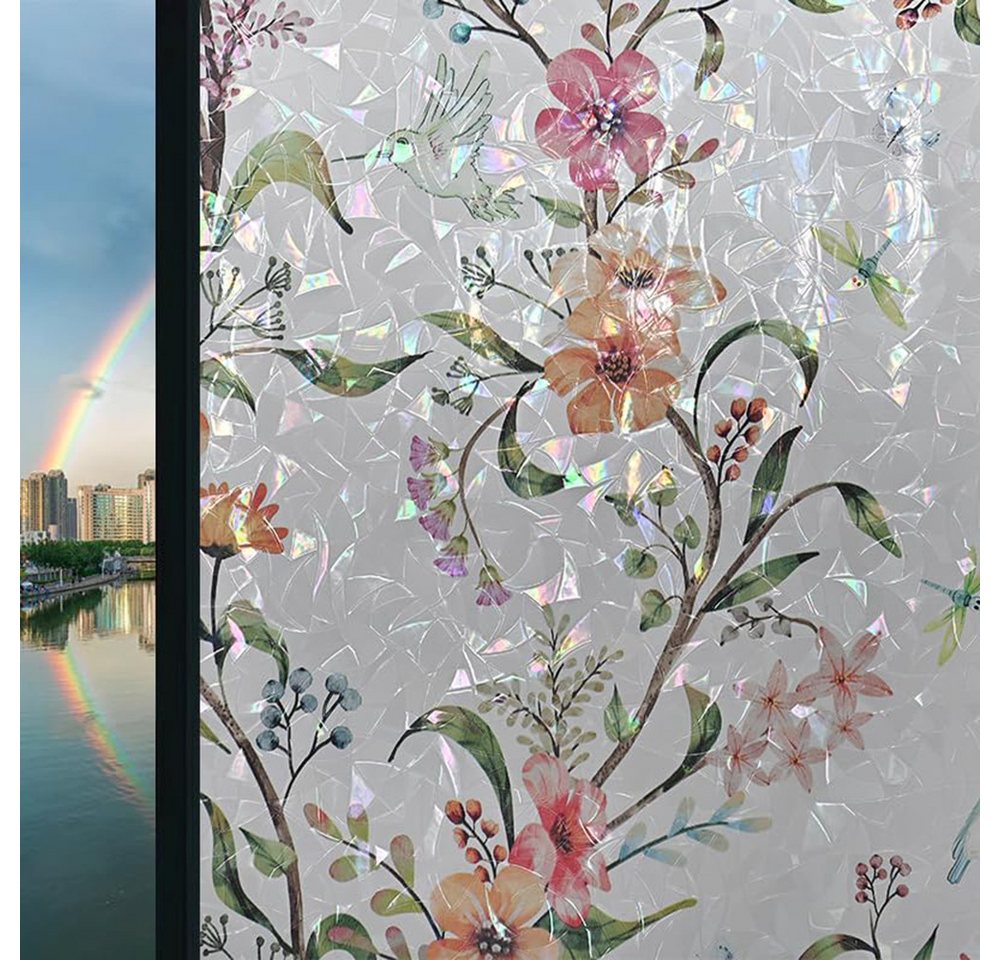 Agger Fensterfolie Blickdicht Selbsthaftend, Sichtschutzfolie Fenster, 95% UV-Schutz, 45x200cm Selbsthaftende Fensterfolie – Geeignet für Hausfenster – Bild 2 von 5