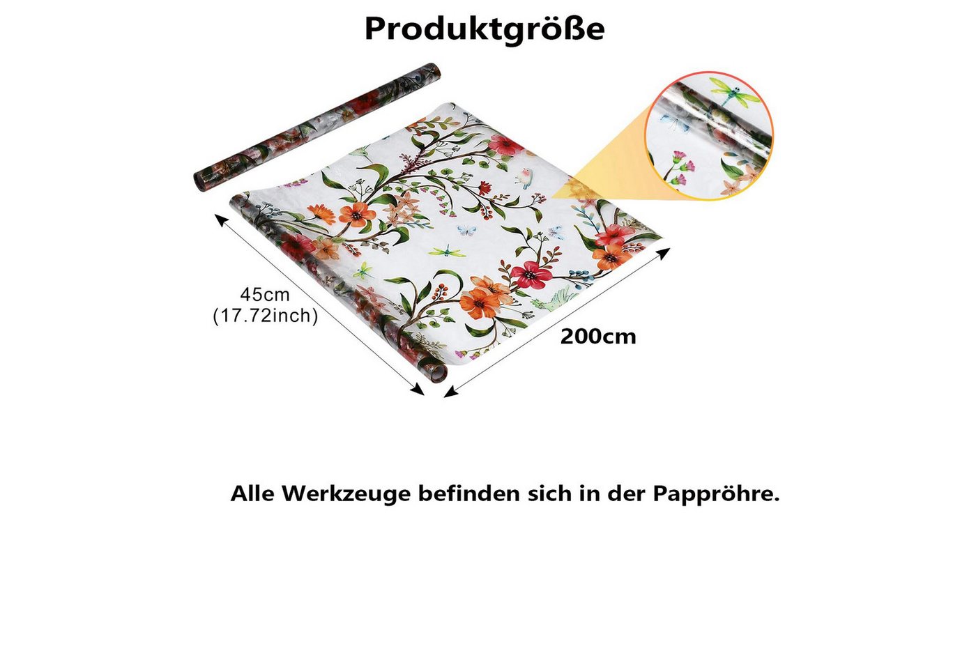 Agger Fensterfolie Blickdicht Selbsthaftend, Sichtschutzfolie Fenster, 95% UV-Schutz, 45x200cm Selbsthaftende Fensterfolie – Geeignet für Hausfenster – Bild 4 von 5