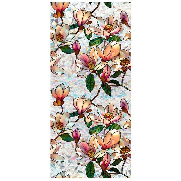 Agger Fenstersticker Blumen-Fensteraufkleber, dekorative Fensterfolie