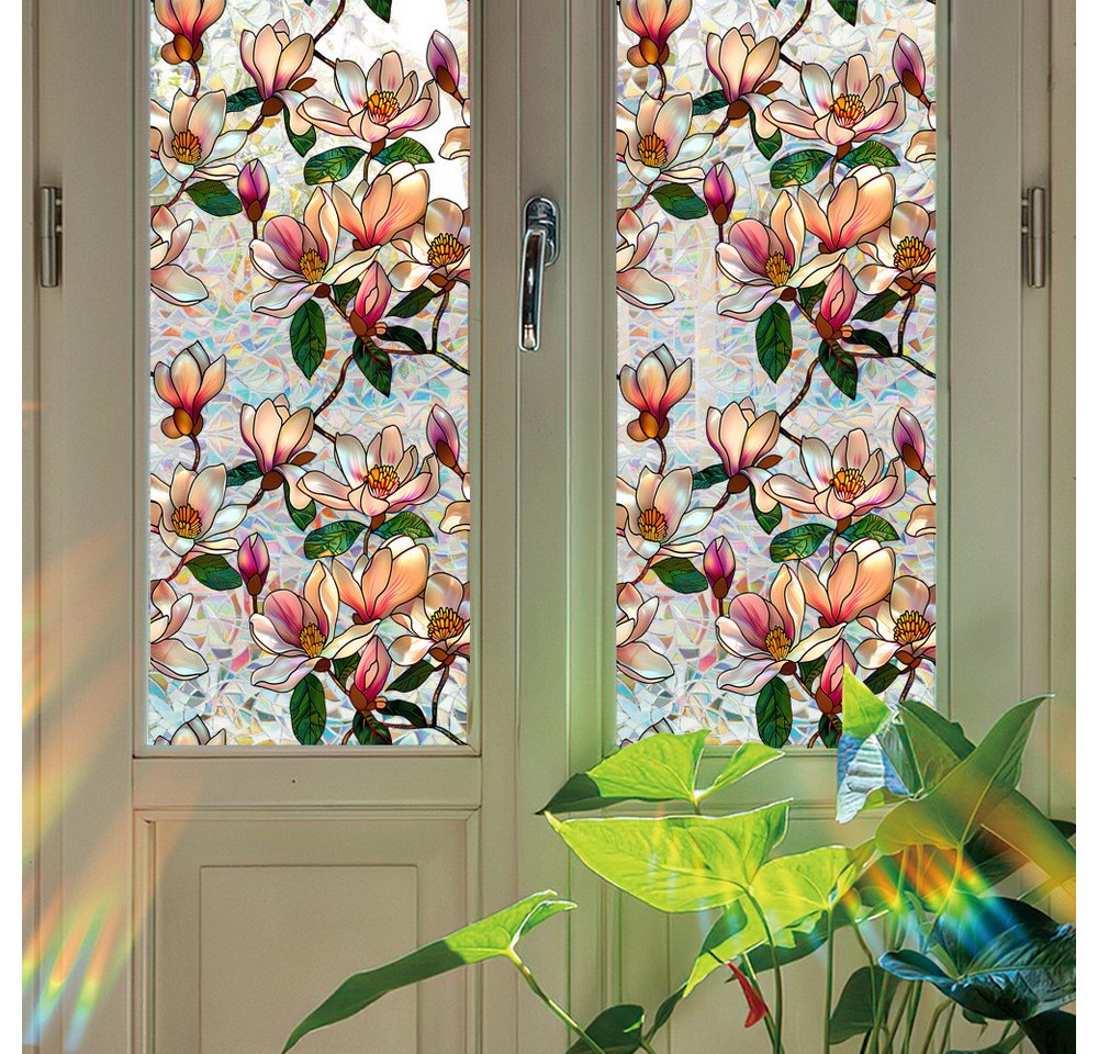 Agger Fenstersticker Blumen-Fensteraufkleber, dekorative Fensterfolie – Bild 2 von 5