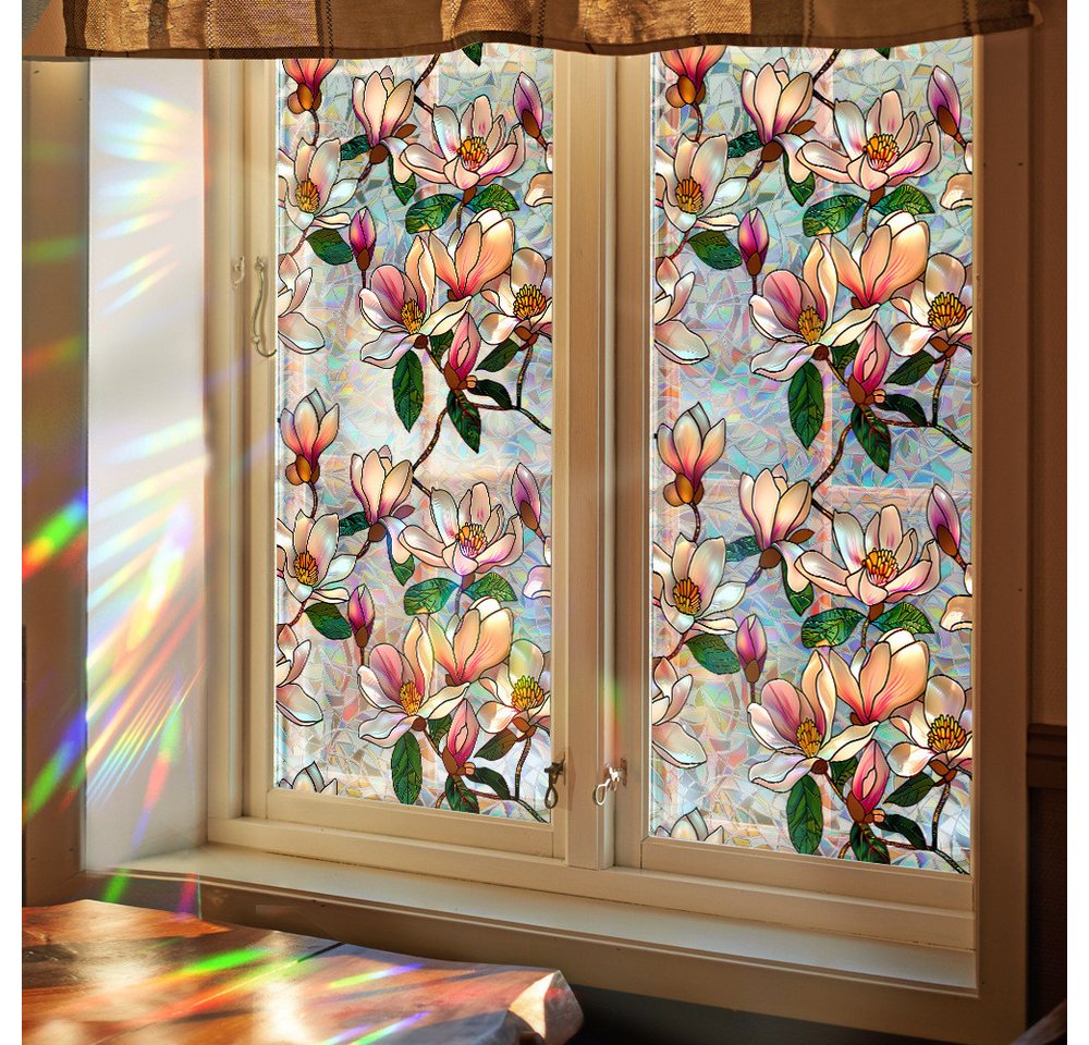 Agger Fenstersticker Blumen-Fensteraufkleber, dekorative Fensterfolie – Bild 3 von 5