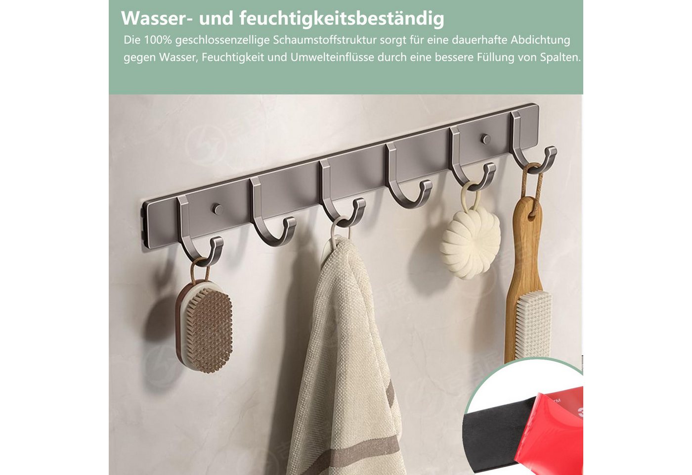 Agger Klettband Doppelseitiges Klebeband, Extra Stark Klebend, Wasserfest, und Hochtemperaturbeständig für Auto, Heimdekoration – Bild 3 von 5