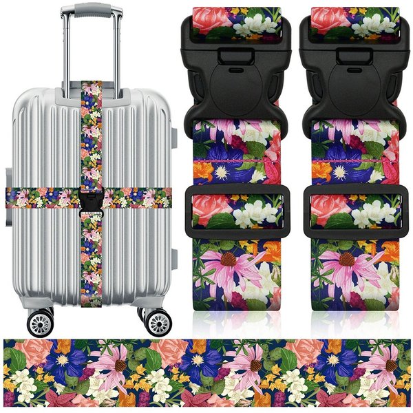 Agger Koffergurt 2er-Set Gepäckgurt Verstellbar,Leopardenmuster, für Reisen, (2-tlg), personalisierte Kofferbänder, robuste Kofferbänder, Schnellverschluss