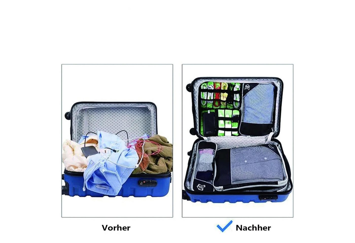 Agger Kofferorganizer Kompressions-Packwürfel / Kompressionswürfel 5 Stück (5-tlg), Reise-Kompressionsbeutel – Bild 5 von 5