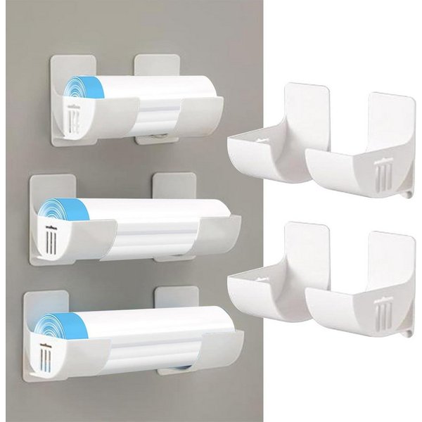 Agger Küchenorganizer-Set Küchenschranktür-Aufbewahrungsbox Plastiktütenhalter Organizer, (8-tlg), für Tüten, Zinnfolie, Müllsack