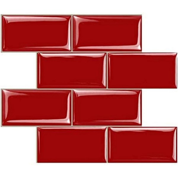 Agger Küchenrückwand Selbstklebende Metro-Fliesen, Klebefliesen als Spritzschutz, (10-tlg), für Küche & Bad (10er-Pack, 32x27 cm, extra starke Ausführung)