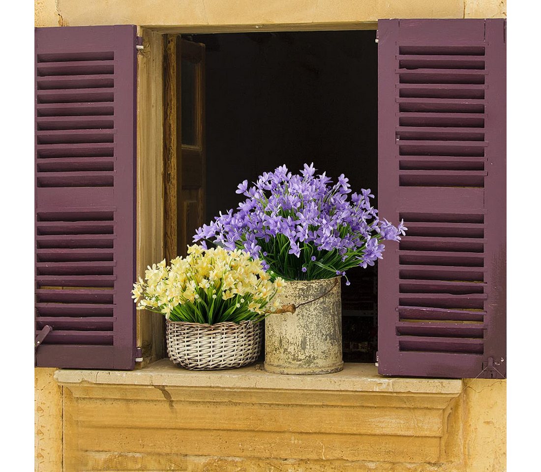 Kunstblumenstrauß 4er-Set Künstliche Narzissensträuße aus Kunststoff, Agger, ideal für Hochzeiten, Brautsträuße und Wohnraum- oder Gartendekoration – Bild 3 von 5