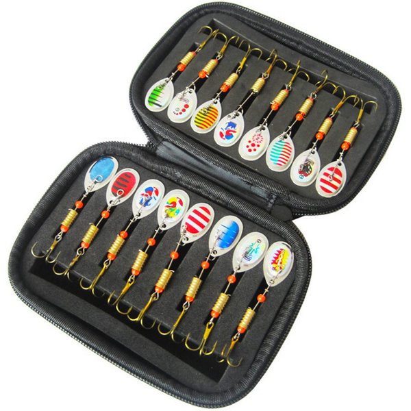 Agger Kunstköder 16 Stück Kunstköder Spinner Blinker Set Forellenköder Spoons Set, (Angelzubehör mit Aufbewahrungsbox), für Forelle Barsch Hecht Zander