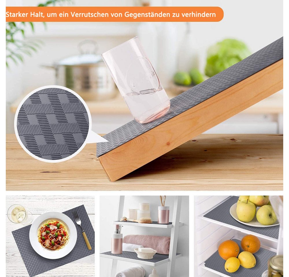 Agger Schubladenmatte Nicht Klebende Haltbarem Schubladenauskleidung Antirutschmatte (1 St), Eva Material Wasserdichtem Matte Schneidbar Platzsets – Bild 4 von 5
