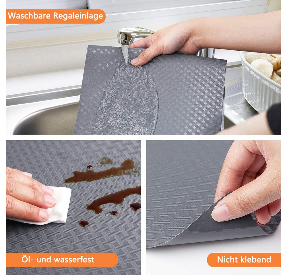 Agger Schubladenmatte Nicht Klebende Haltbarem Schubladenauskleidung Antirutschmatte (1 St), Eva Material Wasserdichtem Matte Schneidbar Platzsets – Bild 5 von 5