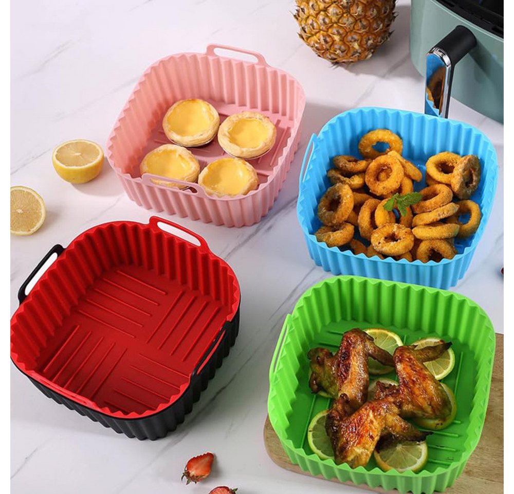 Agger Silikonform Silikon-Backformen für Heißluftfritteuse, 2er-Set, Hitzebeständige Airfryer-Backformen für Küche & Backen – Bild 2 von 5