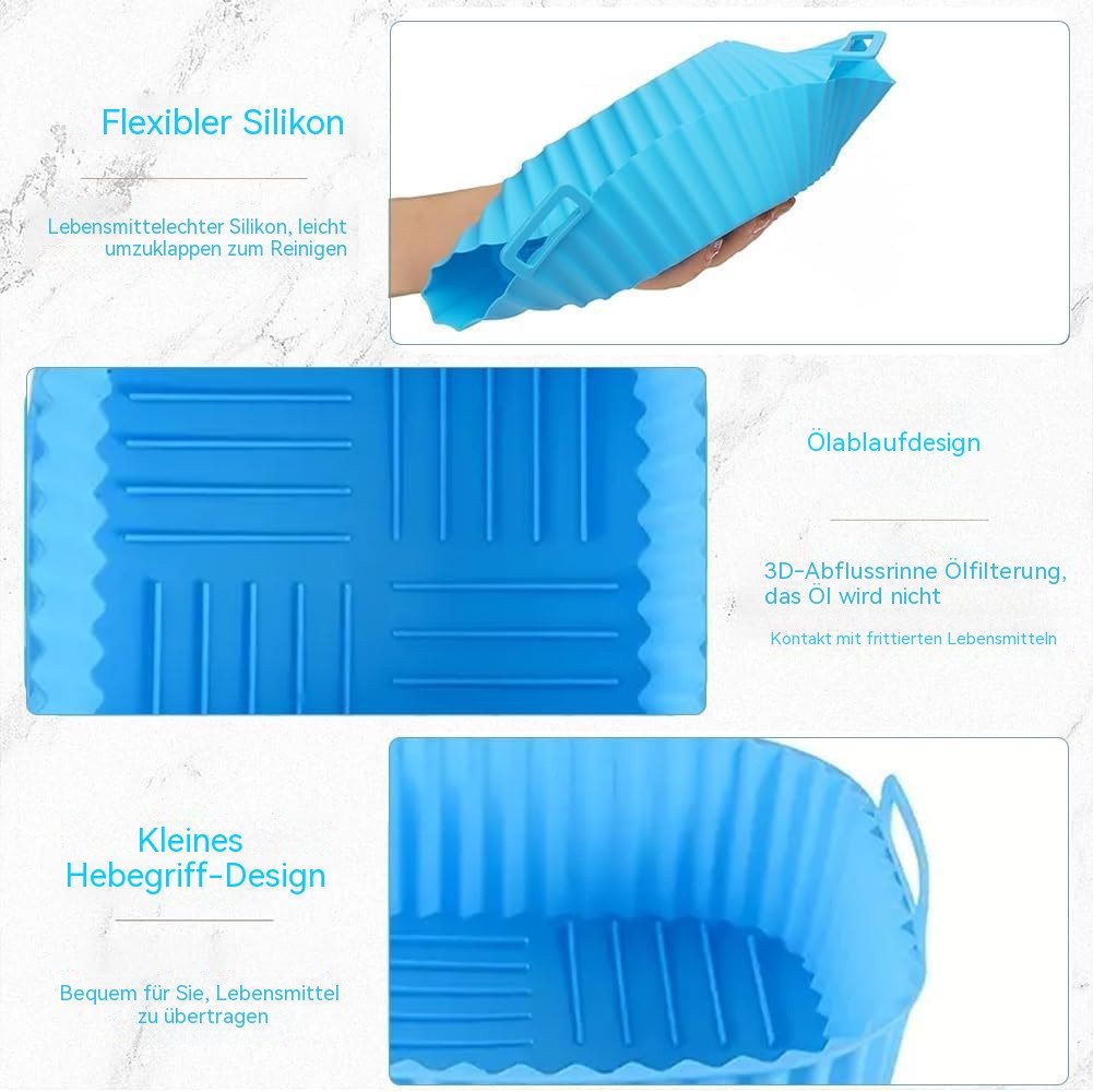 Agger Silikonform Silikon-Backformen für Heißluftfritteuse, 2er-Set, Hitzebeständige Airfryer-Backformen für Küche & Backen – Bild 4 von 5