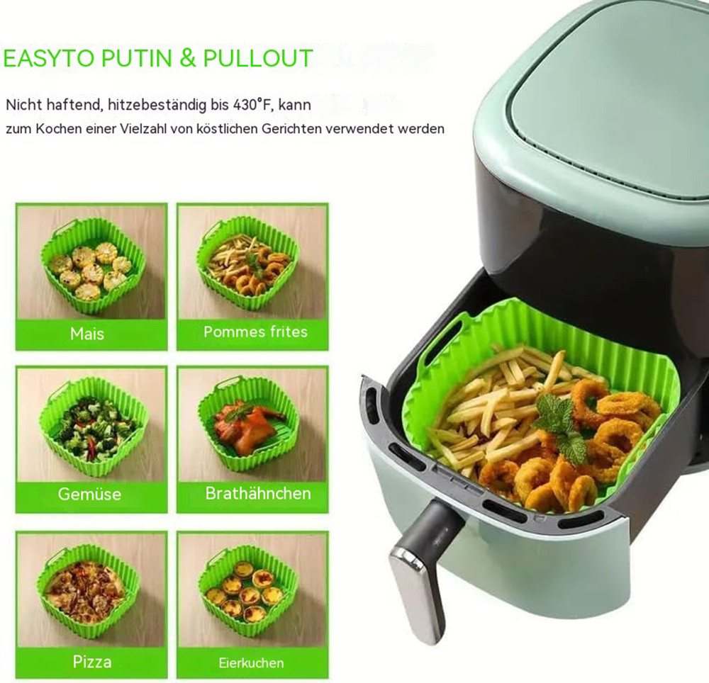 Agger Silikonform Silikon-Backformen für Heißluftfritteuse, 2er-Set, Hitzebeständige Airfryer-Backformen für Küche & Backen – Bild 5 von 5