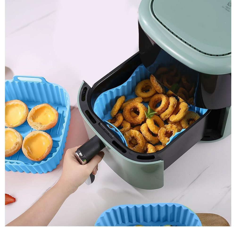 Agger Silikonform Silikon-Backformen für Heißluftfritteuse, 2er-Set, Hitzebeständige Airfryer-Backformen für Küche & Backen – Bild 3 von 5